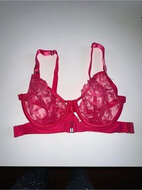 Bras N Things hot pink Lace Balconette Bra 30D